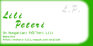 lili peteri business card